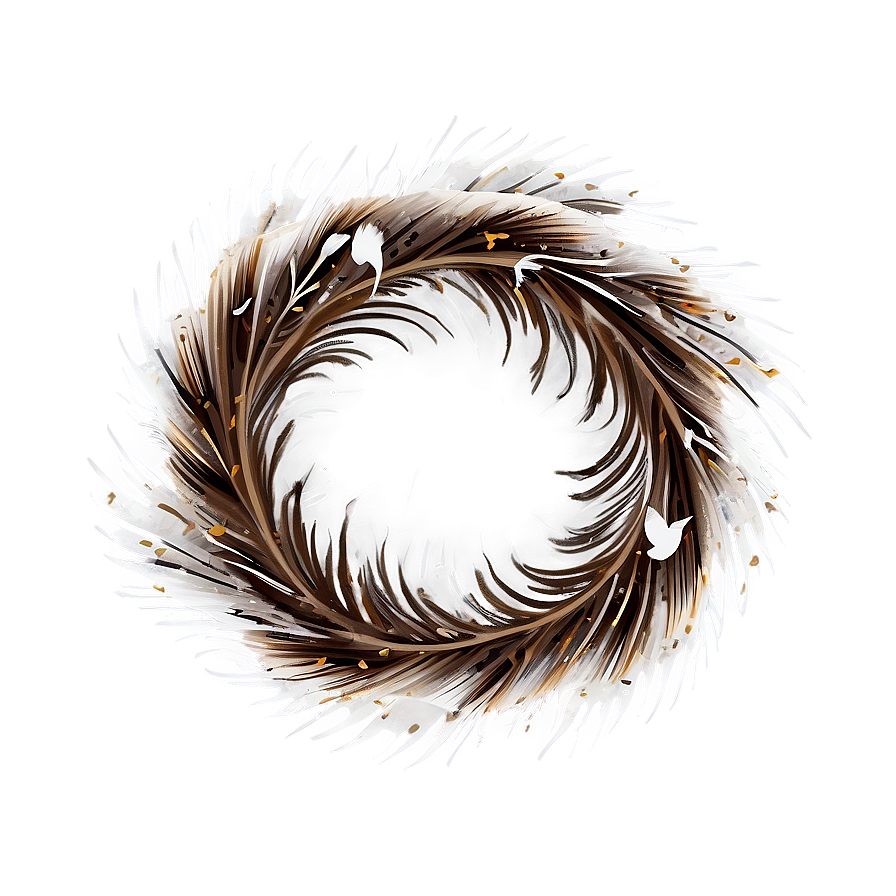 Feather Wreath Circle Png 05042024