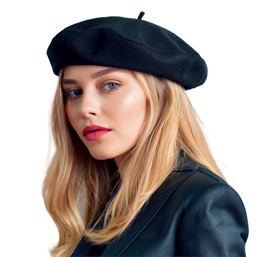 Felt Beret Fashion Png 06122024