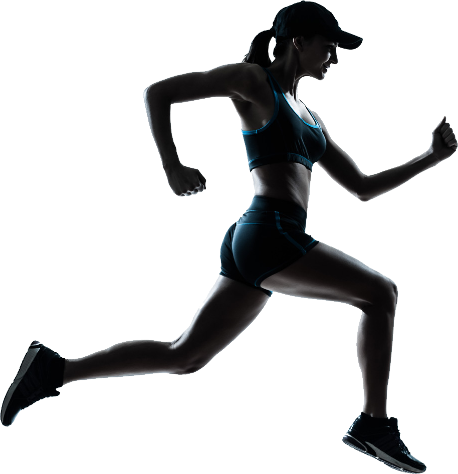 Female Athlete Running Silhouette