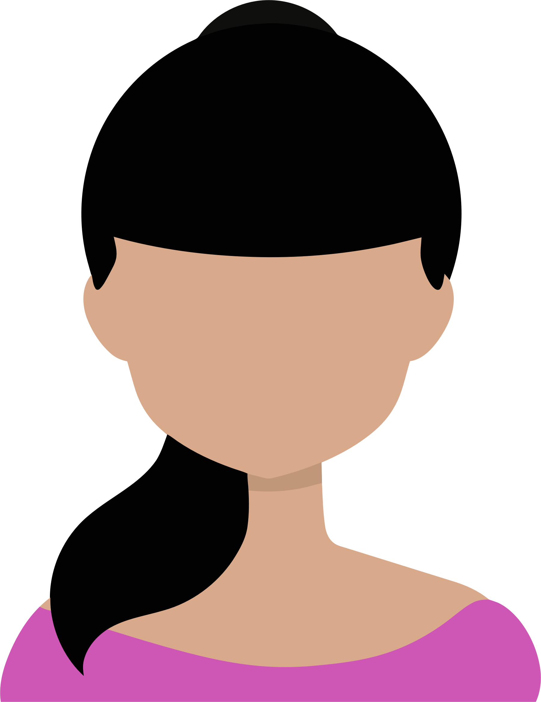 Female Avatar Icon Purple Top