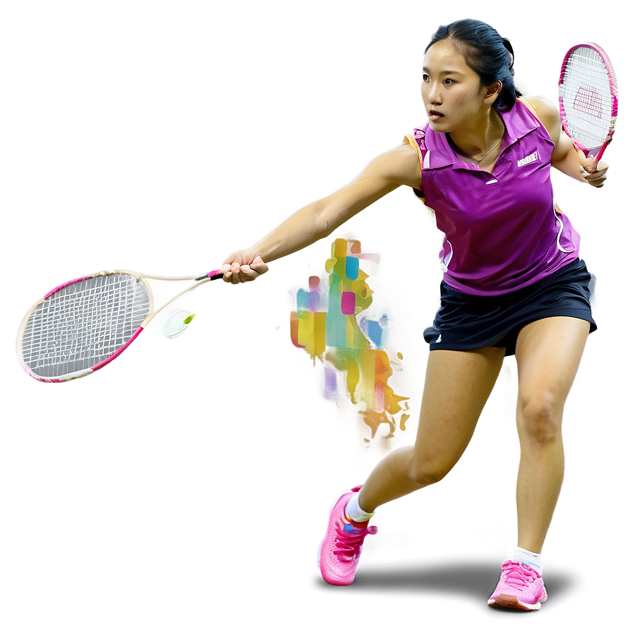 Female Badminton Player PNG 06202024 PNG with transparent background
