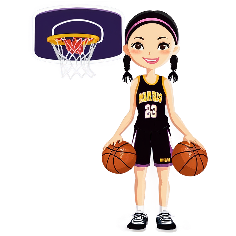 Female Basketball Cartoon Png 06212024