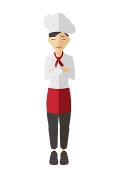 Female Chef Cartoon Character