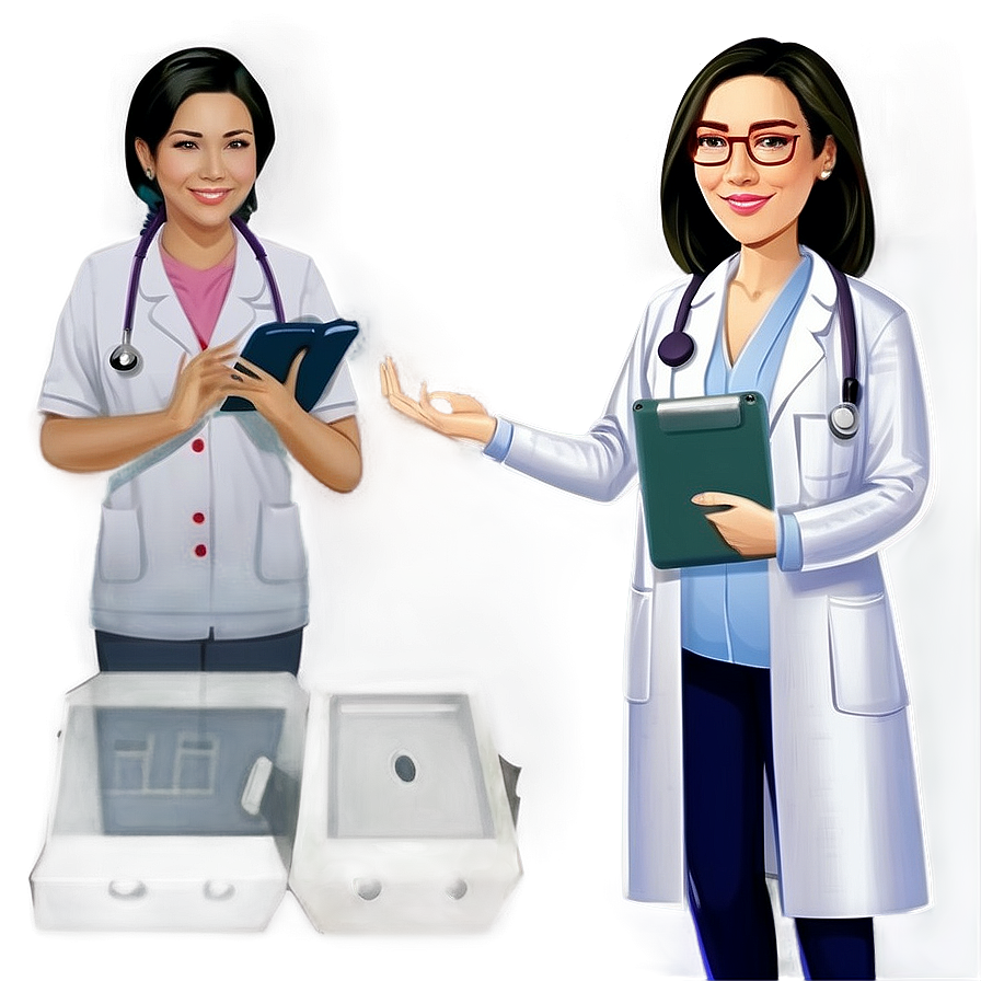 Female Doctor Cartoon PNG eqb38 PNG image with a transparent background, free high-resolution download