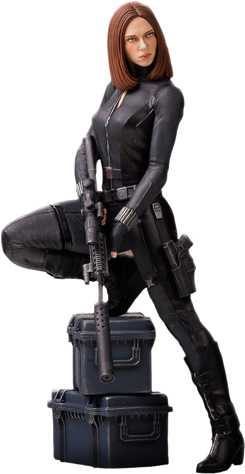 Captain America Winter Soldier Black Widow Statue, HD Png Download PNG image with a transparent background, free high-resolution download