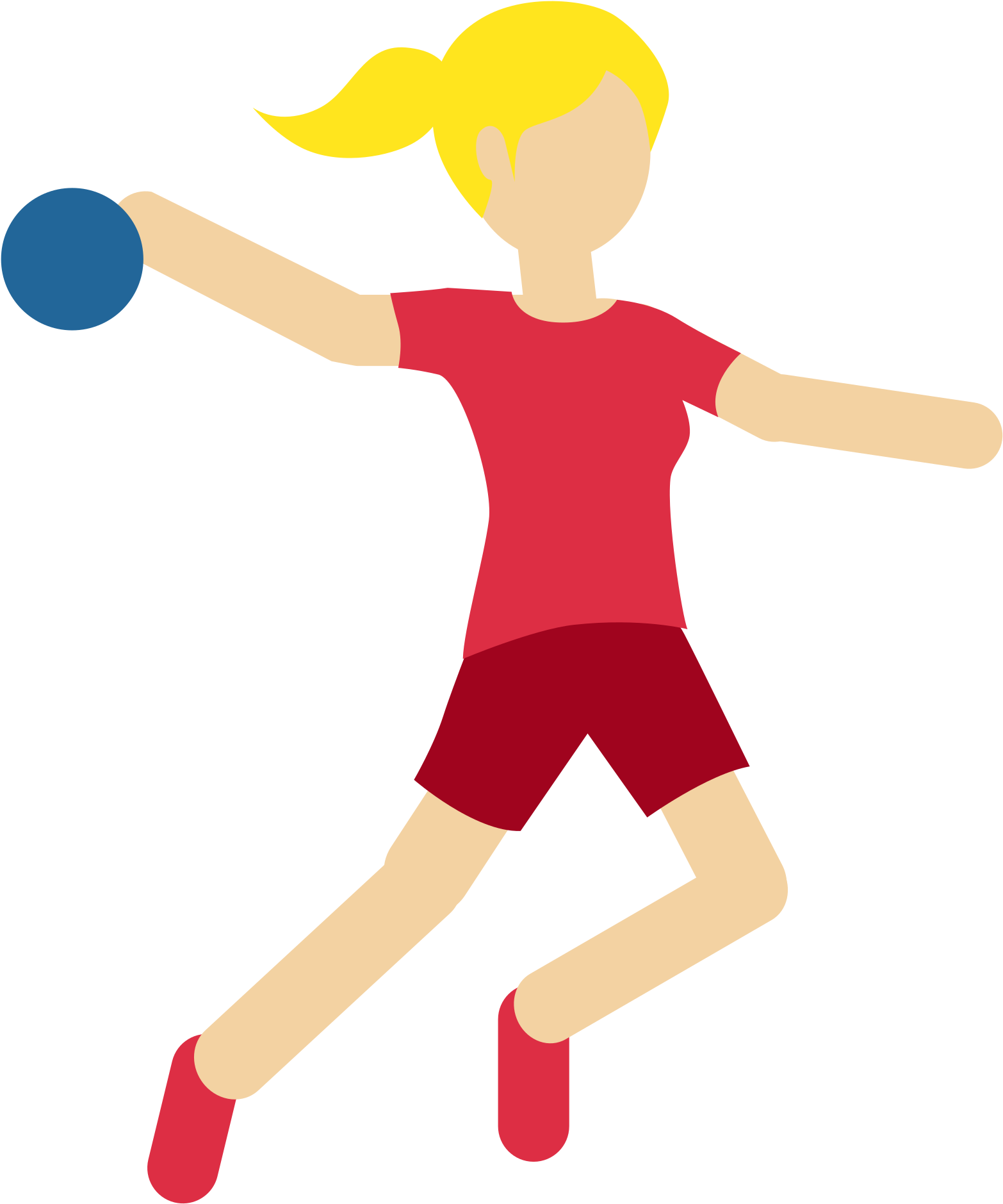 Female Handball Player Vector