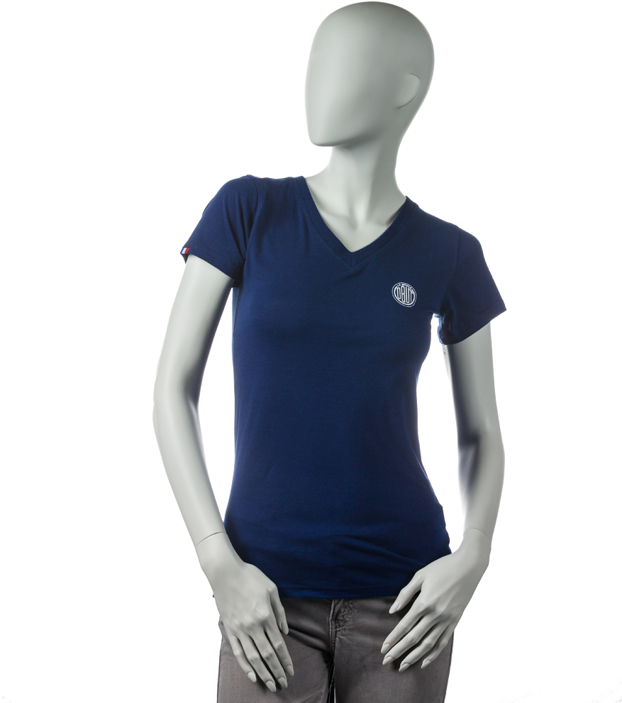 Female Mannequin Wearing Blue Tshirt