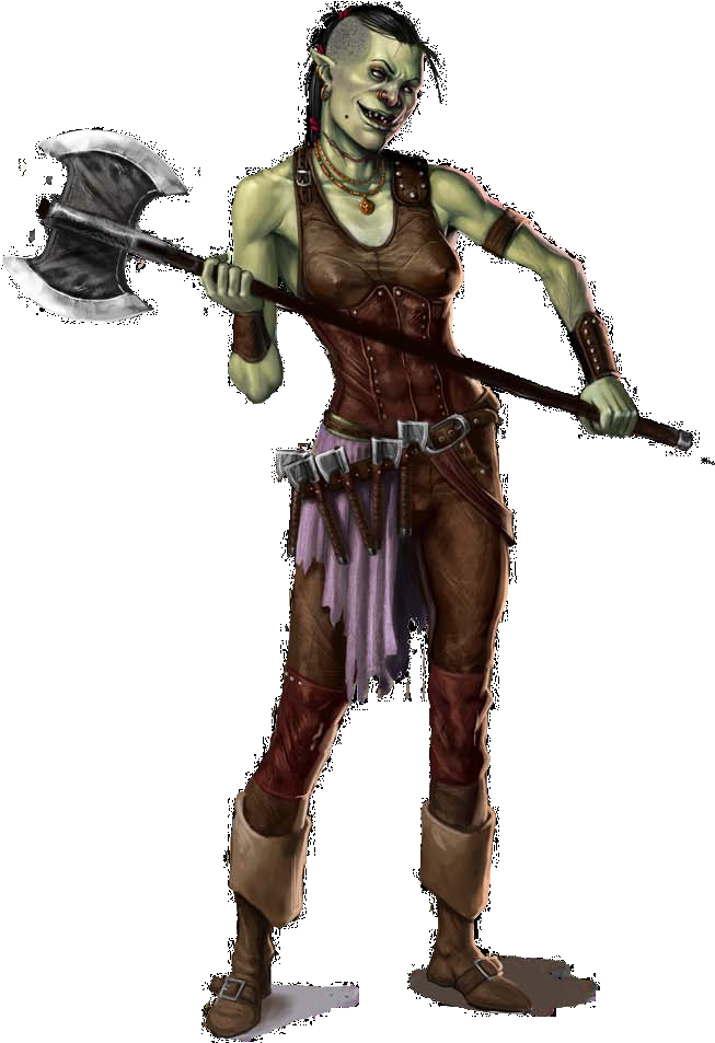 Female Orc Warriorwith Axe