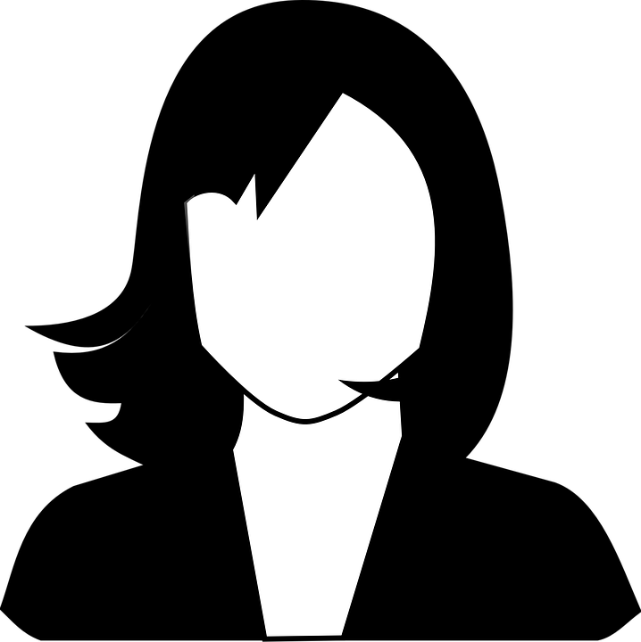 Female, Portrait, Avatar, Face, Head, Black Hair - Women Black And White Icon, HD Png Download PNG with transparent background