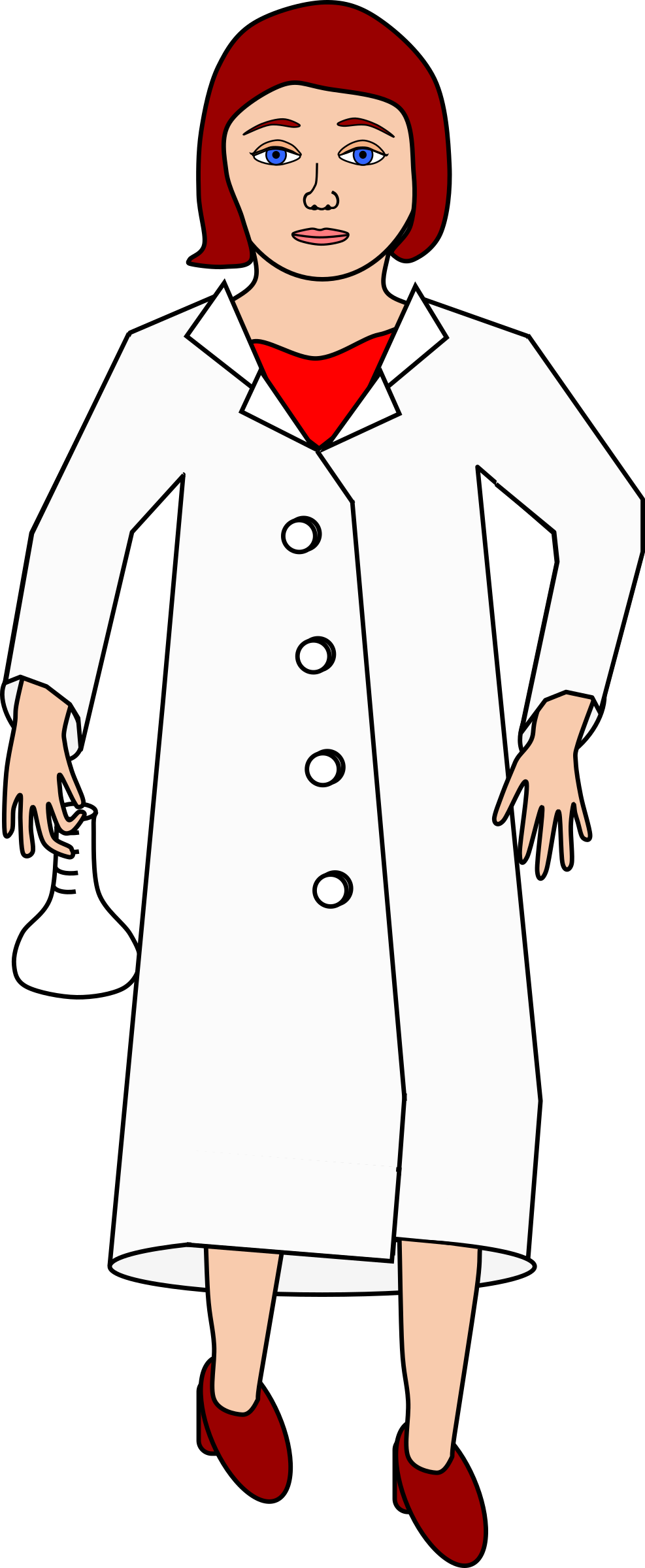 Female Scientist Cartoon Character