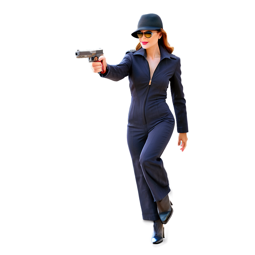 Female Spy In Action Png 47