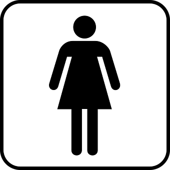 Female Symbol Restroom Sign PNG with transparent background