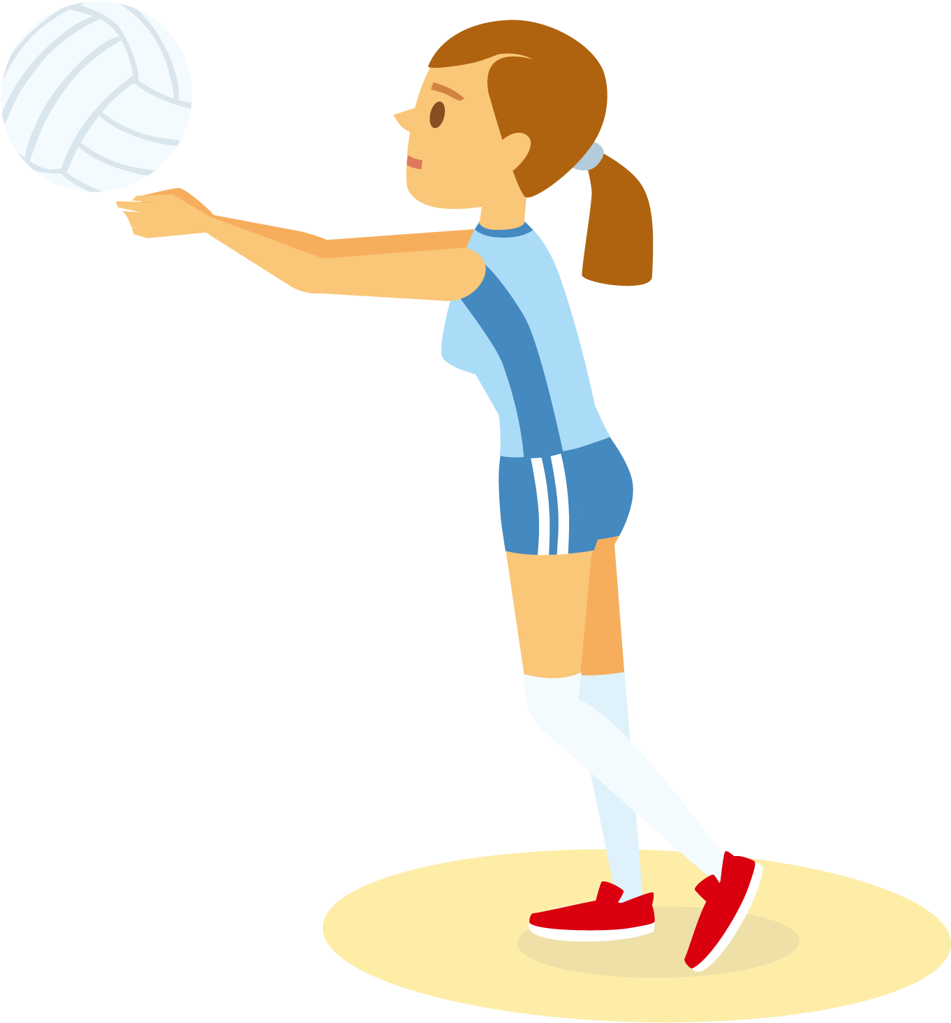 Female Volleyball Player Clipart