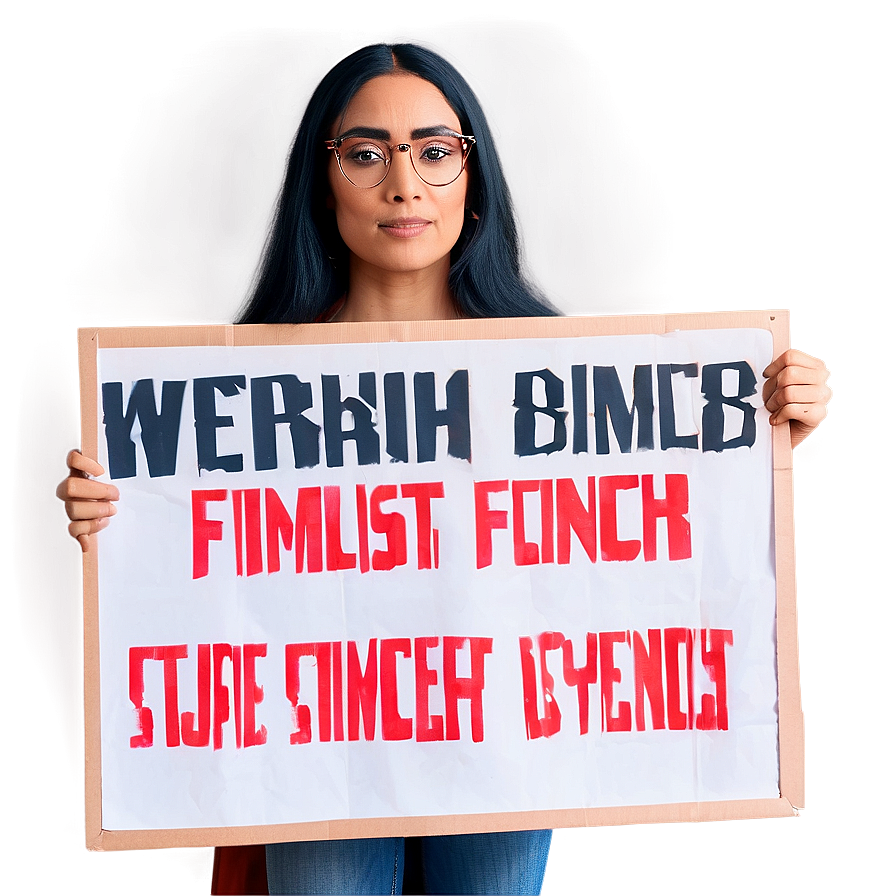 Feminist Picket Sign Png 06212024