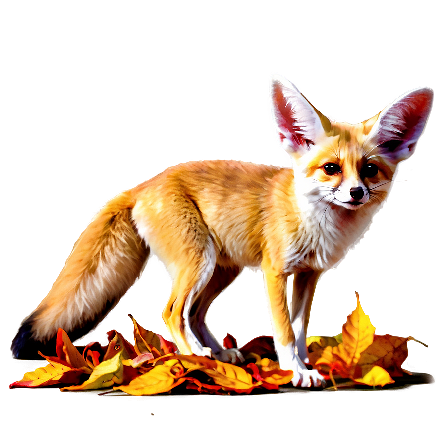 Fennec Fox With Autumn Leaves Png 54