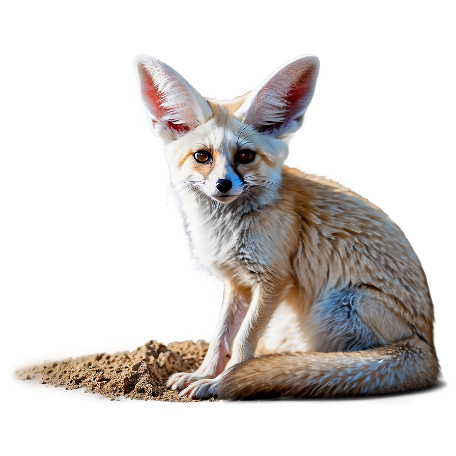 Fennec Fox With Sand Background Png Gik