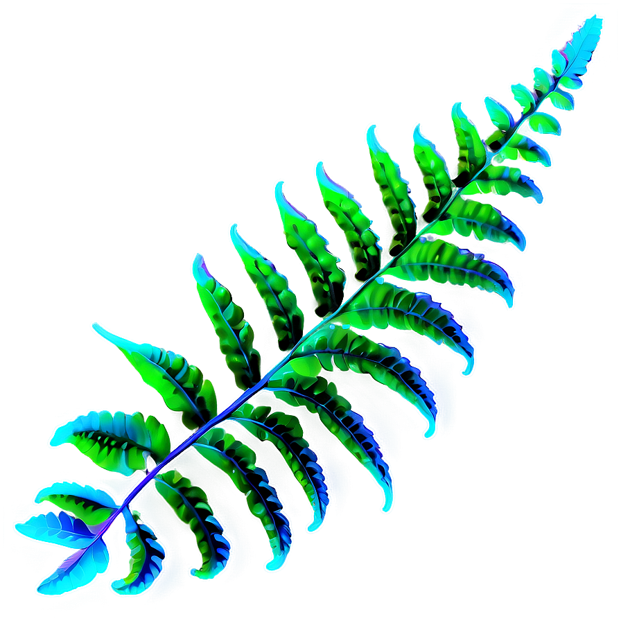 Fern Leaf In Vibrant Colors Png 28