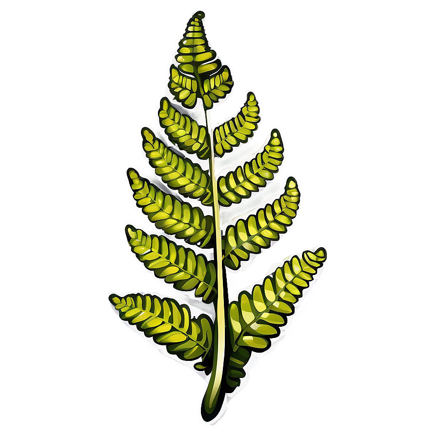 Fern Leaf With Sparkles Png Rxg32