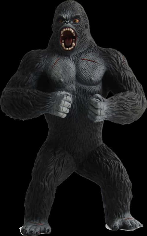 Ferocious King Kong Figure PNG with transparent background