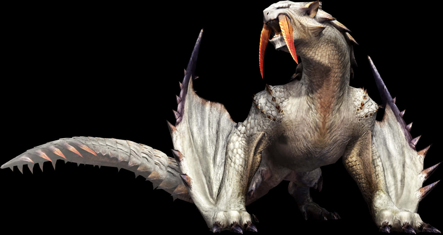 Ferocious Winged Beast PNG with transparent background