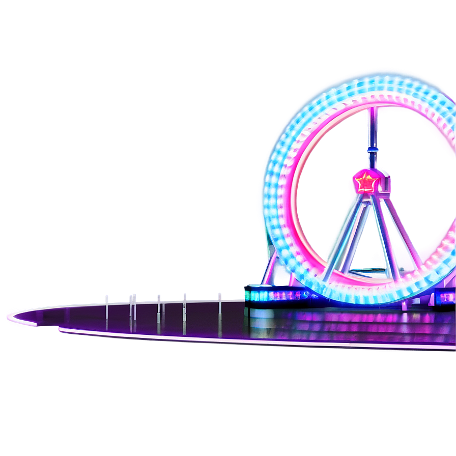 Ferris Wheel Neon Sign Png 06122024