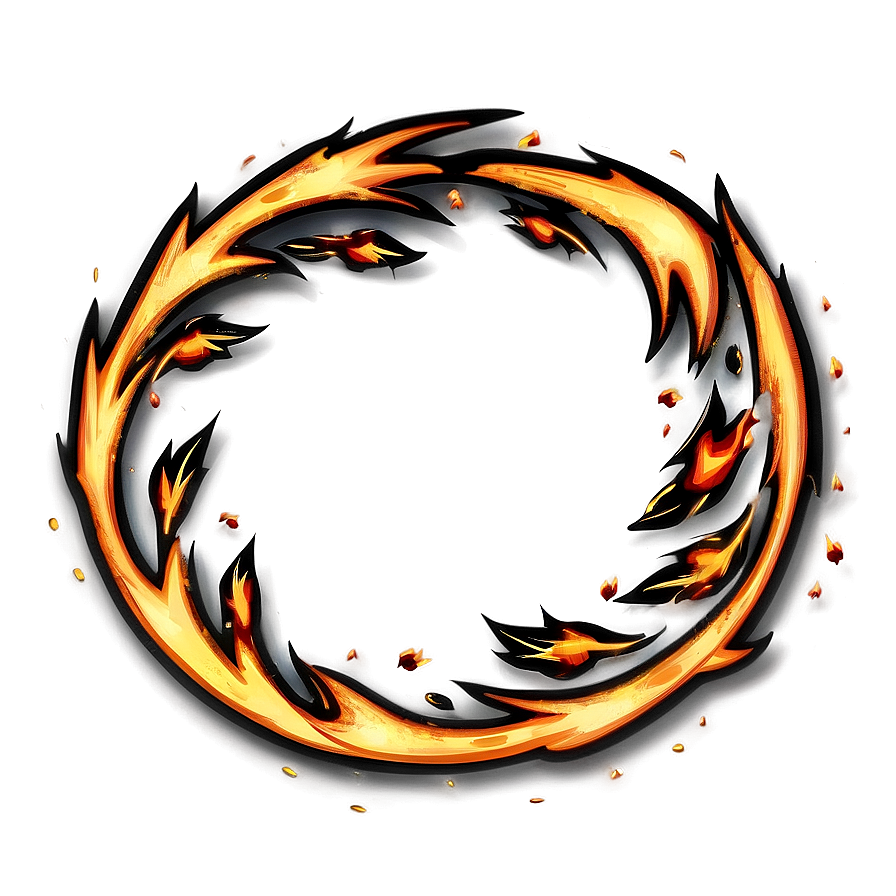 Fervent Fire Circle Art Png 06272024