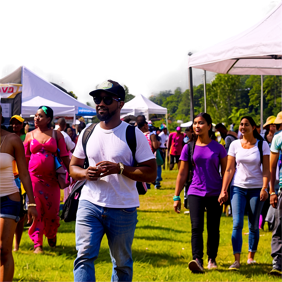 Festival Crowd Walking Png Pnb