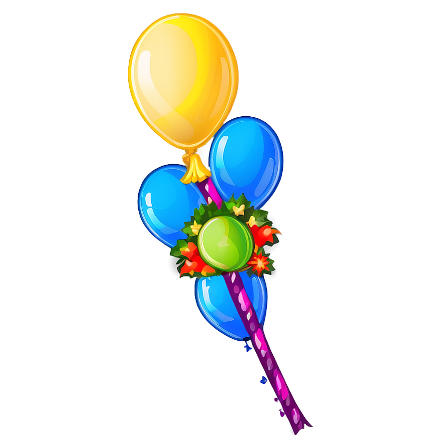 Festive Balloon Sticker Png 05252024