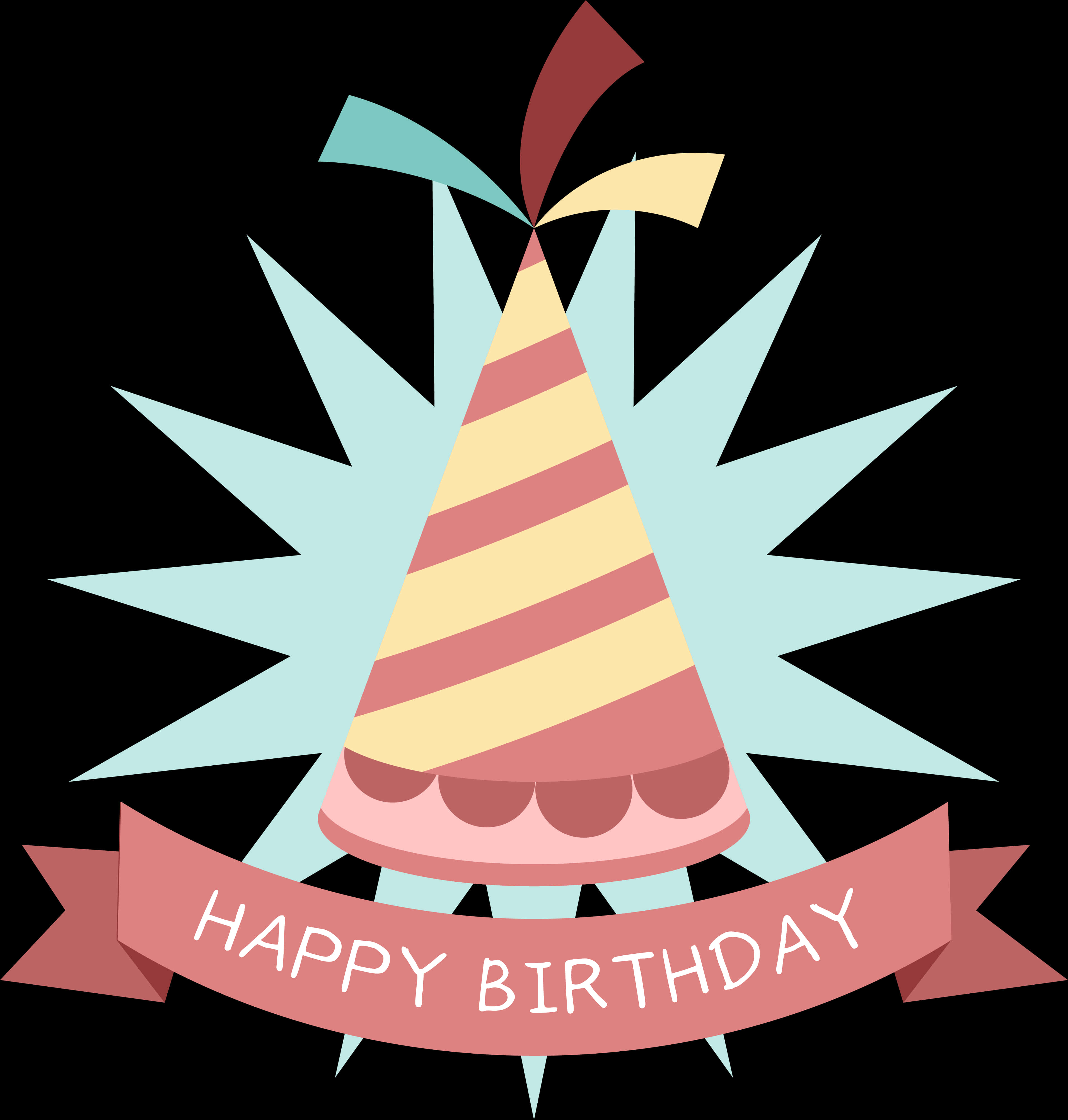 Festive Birthday Hat Illustration