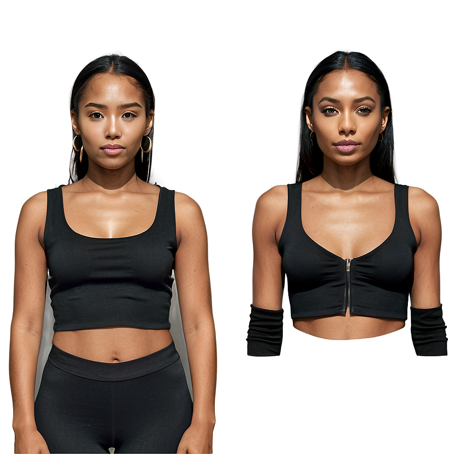 Festive Black Crop Top Png 06282024