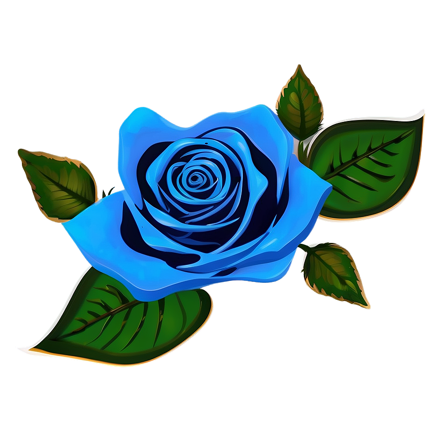 Festive Blue Rose Png 16