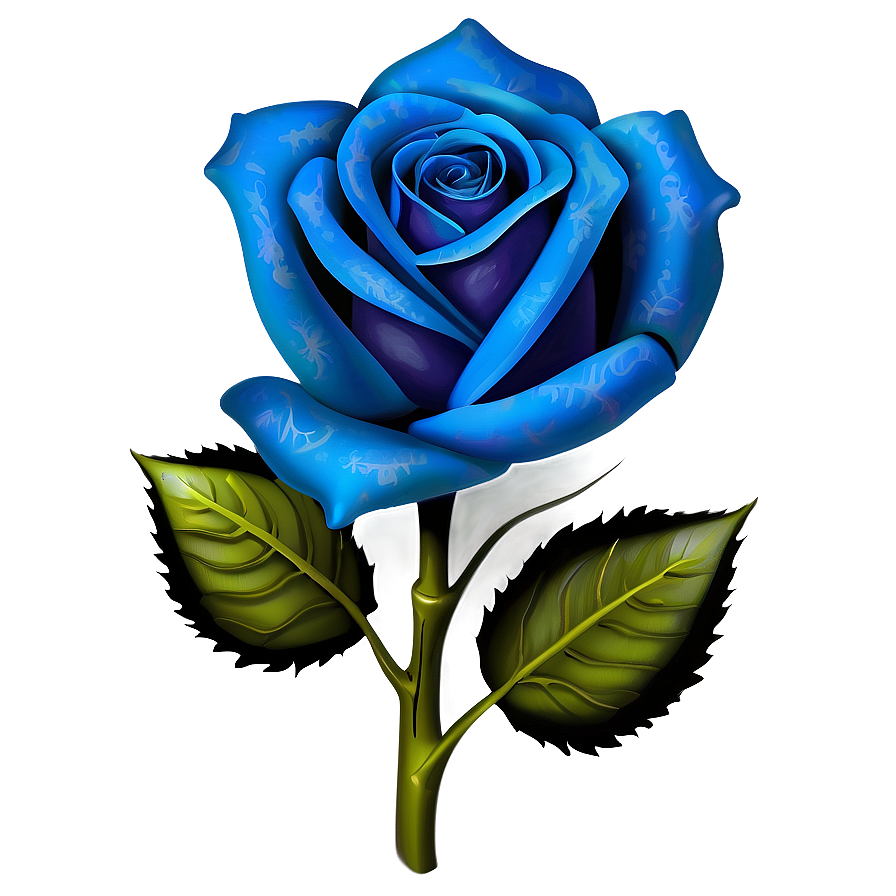 Festive Blue Rose Png Cwt16