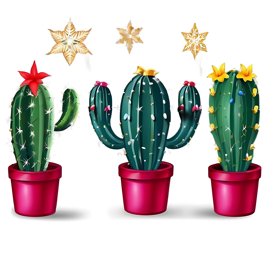 Festive Cactus Decoration Png 67