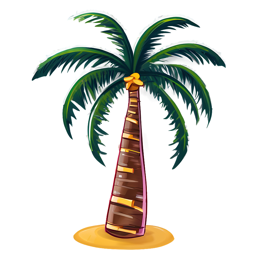 Festive Cartoon Palm Tree Png Oip