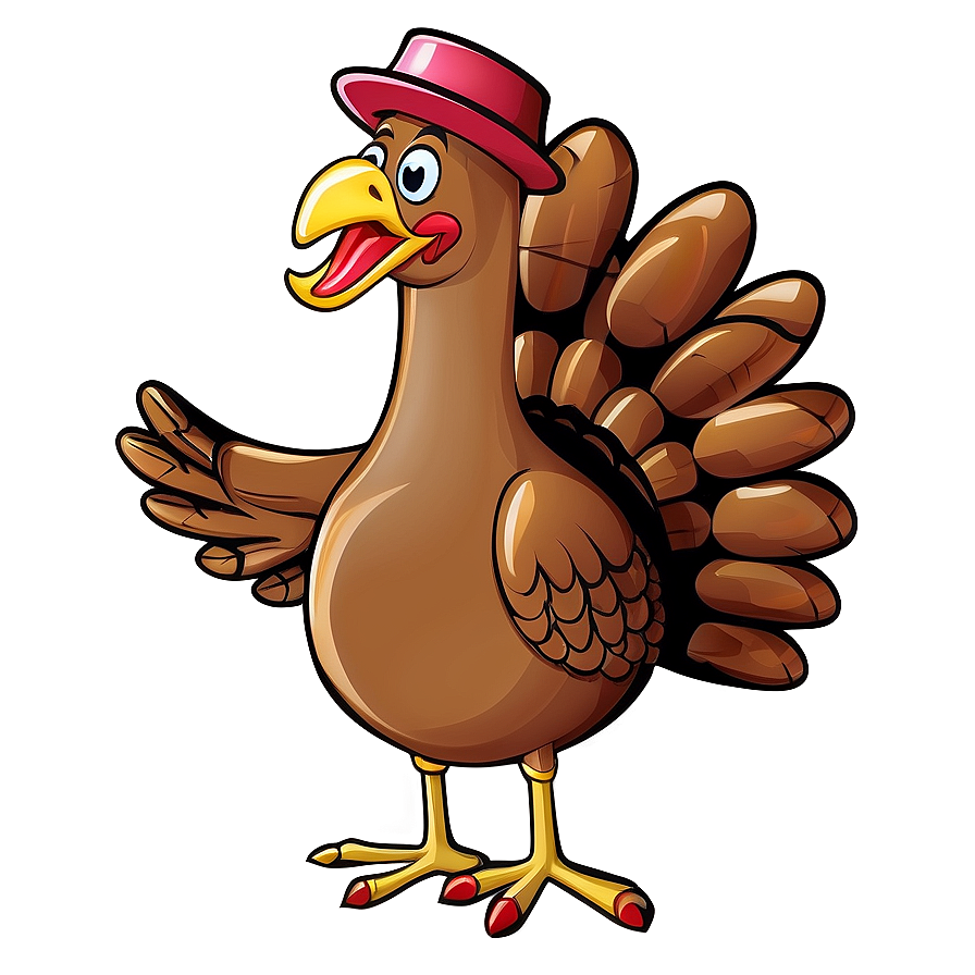 Festive Cartoon Turkey Drawing Png 06262024