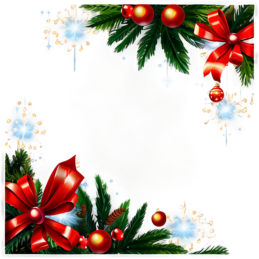 Festive Christmas Border PNG 05252024 PNG image with a transparent background, free high-resolution download