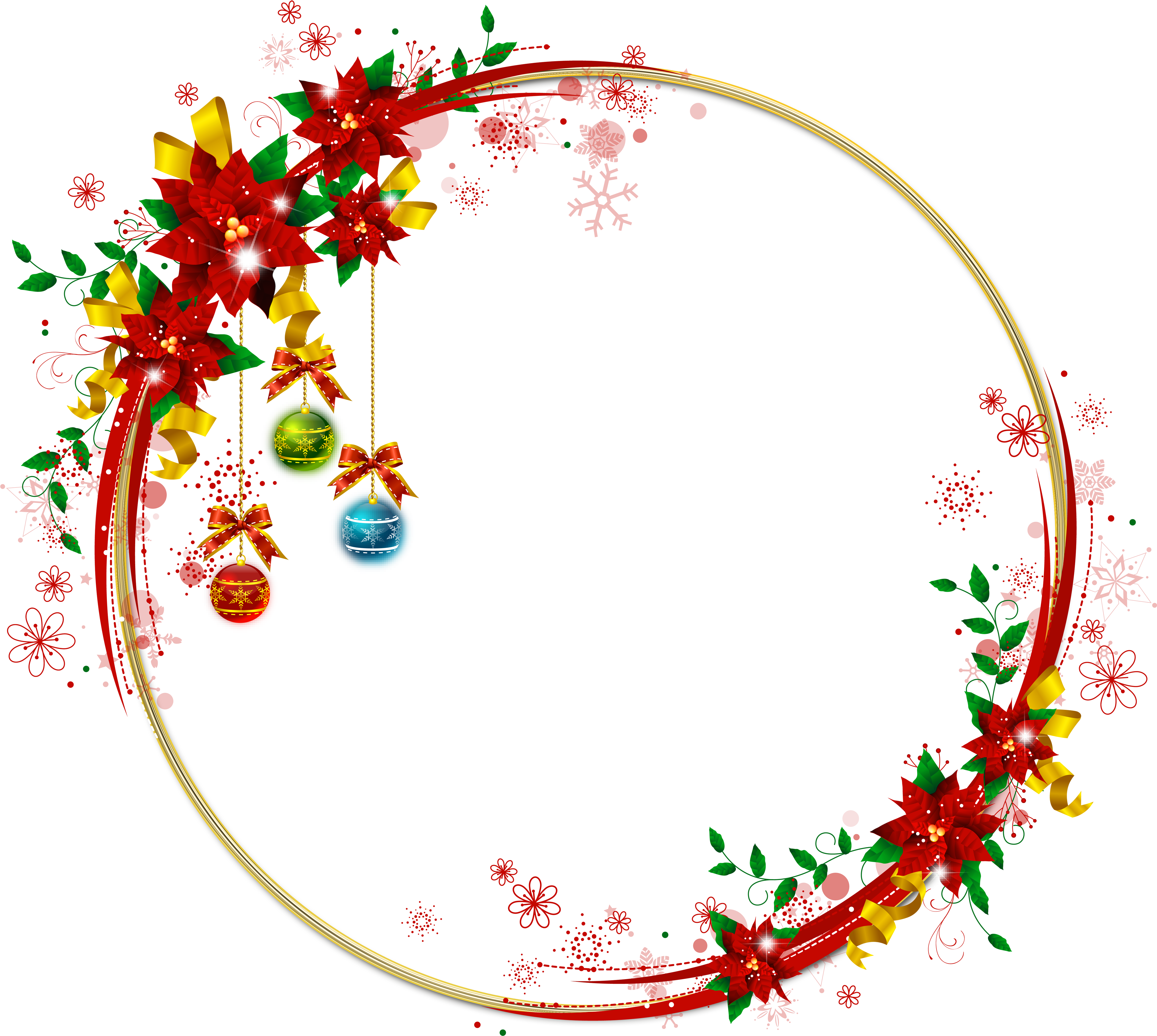 Round Transparent Png Gold Christmas Photo Frame With - Happy New Year Special, Png Download PNG with transparent background