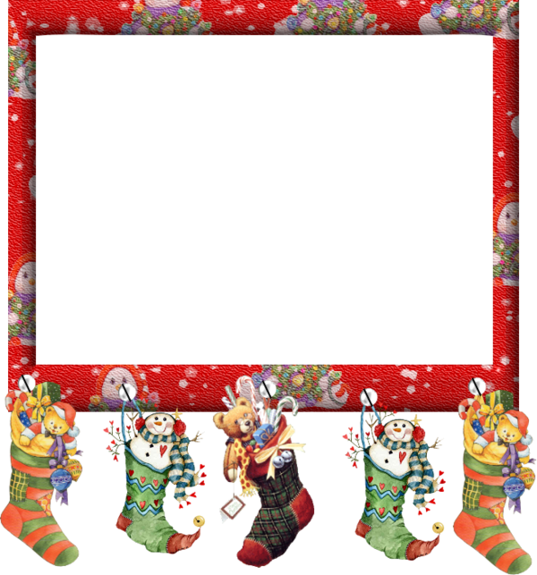 Festive Christmas Framewith Stockingsand Toys