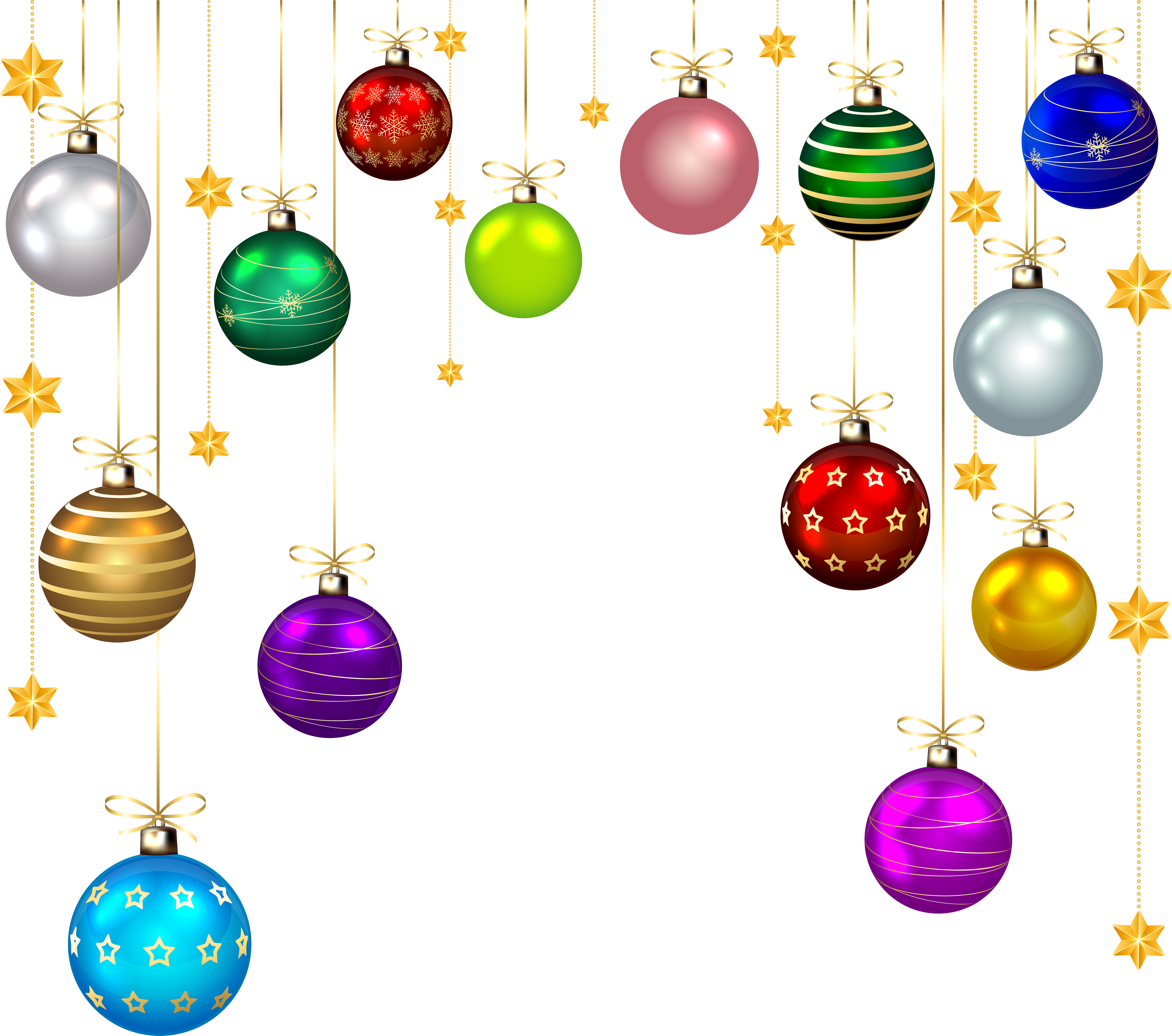 Festive Christmas Ornaments Clipart