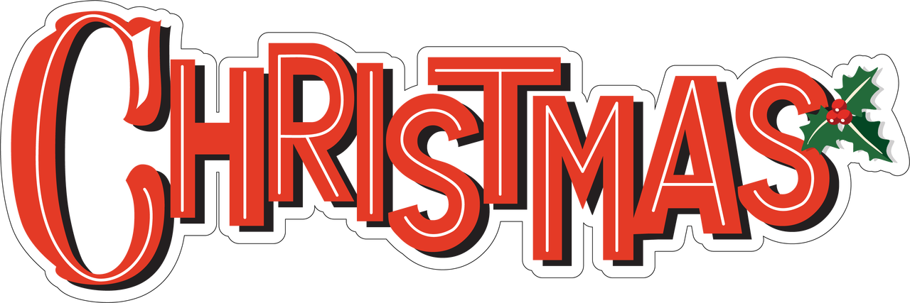 Christmas Word Print & Cut File - Graphic Design, HD Png Download PNG with transparent background