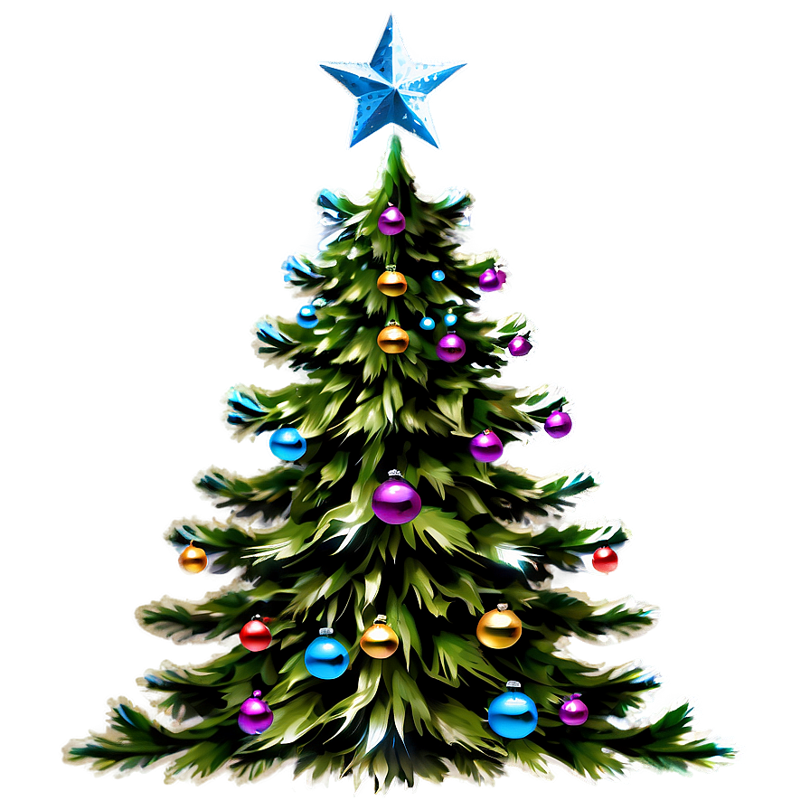 Festive Christmas Tree Png Vis46