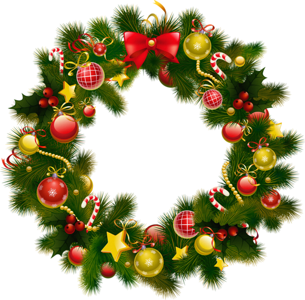 Festive Christmas Wreath Frame.png