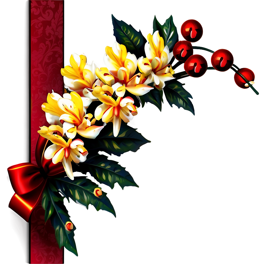 Festive Corner Flower Png 1