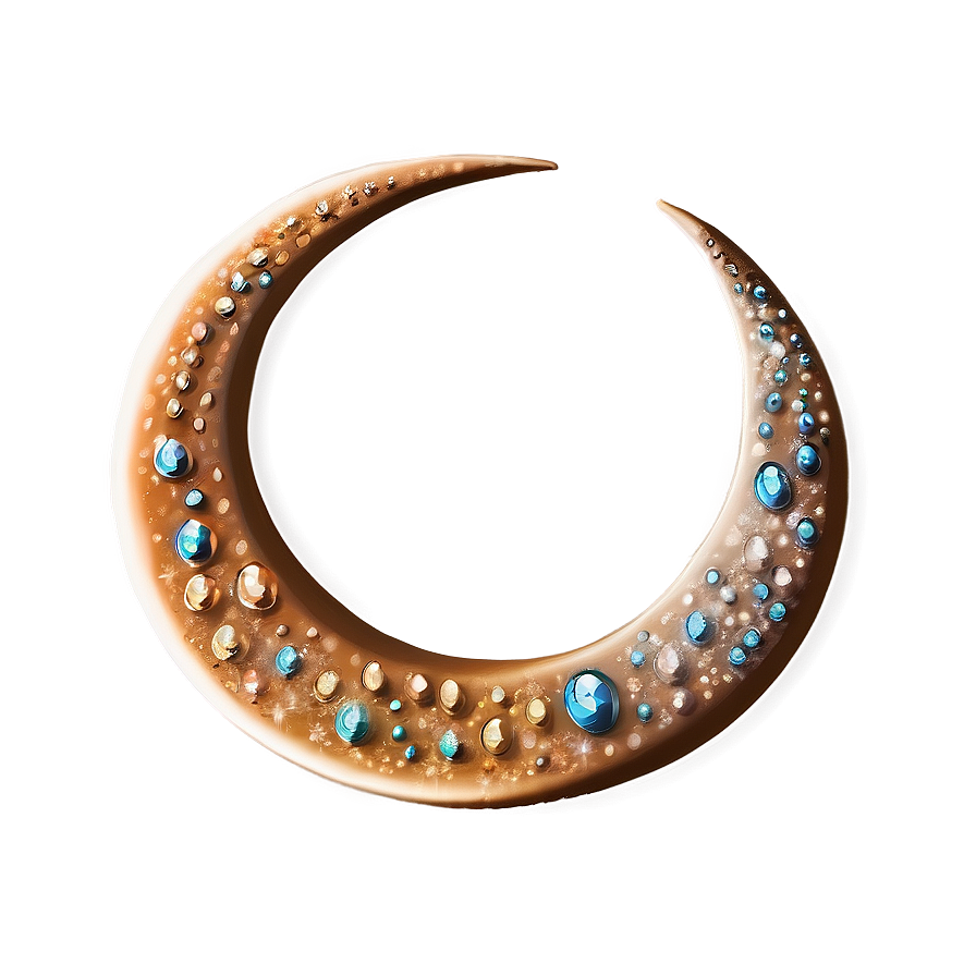 Festive Crescent Moon Decoration Png 05212024