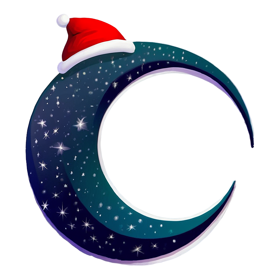 Festive Crescent Moon Decoration Png Iop