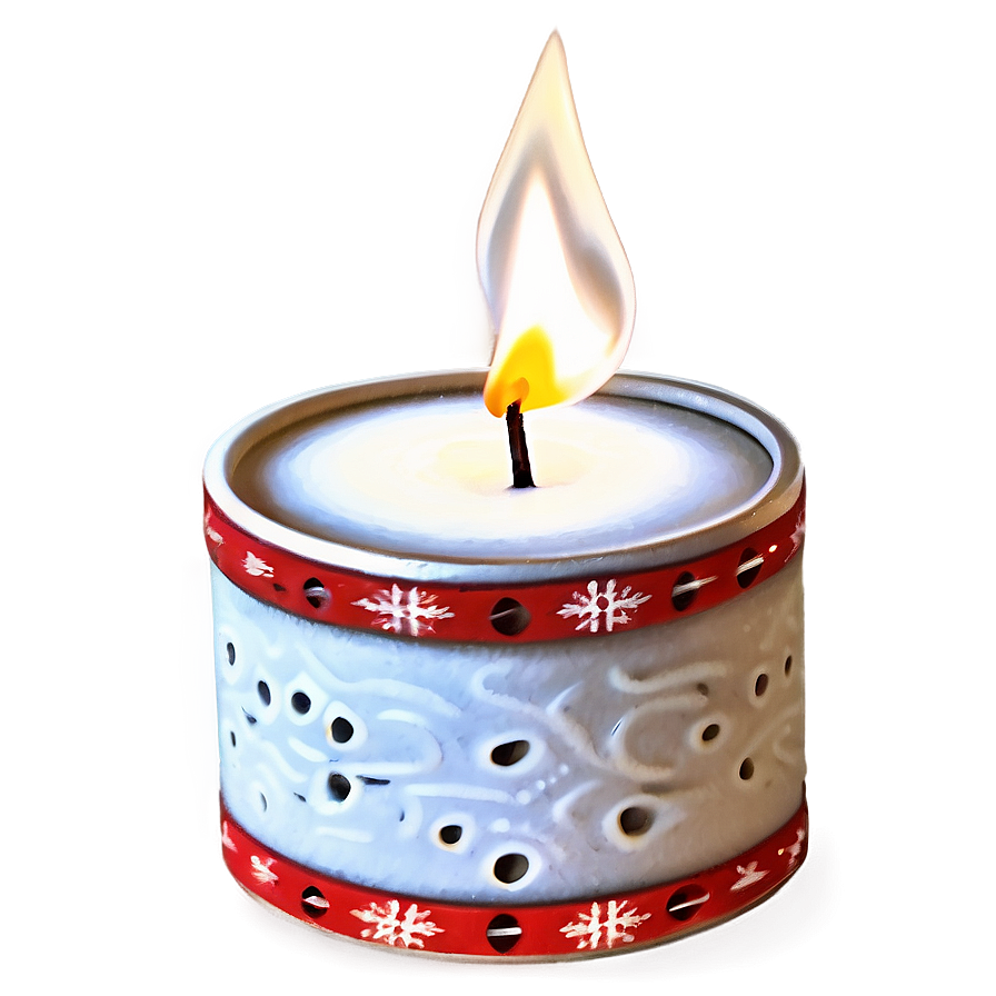 Festive December Candle Png Cpf