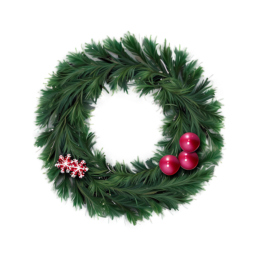 Festive December Wreath Png 06202024