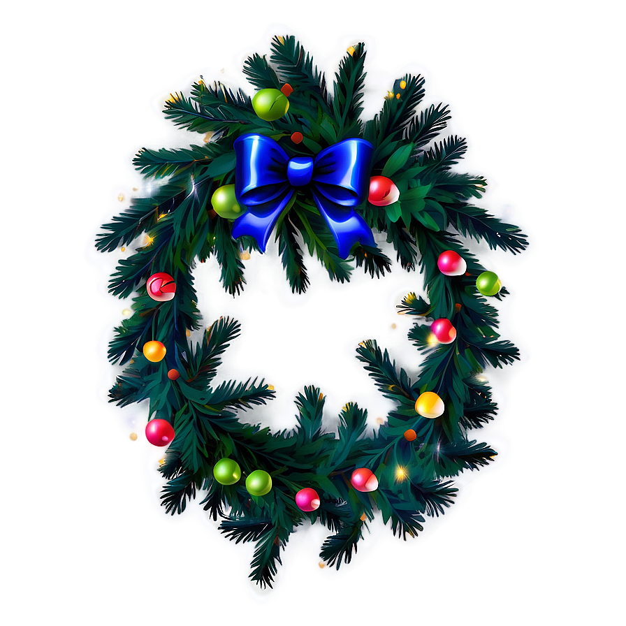 Festive December Wreath Png Yxa52