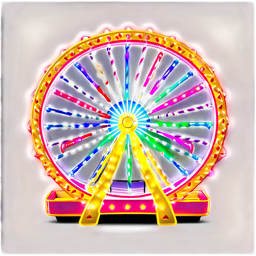 Festive Ferris Wheel With Lights Png Wsb