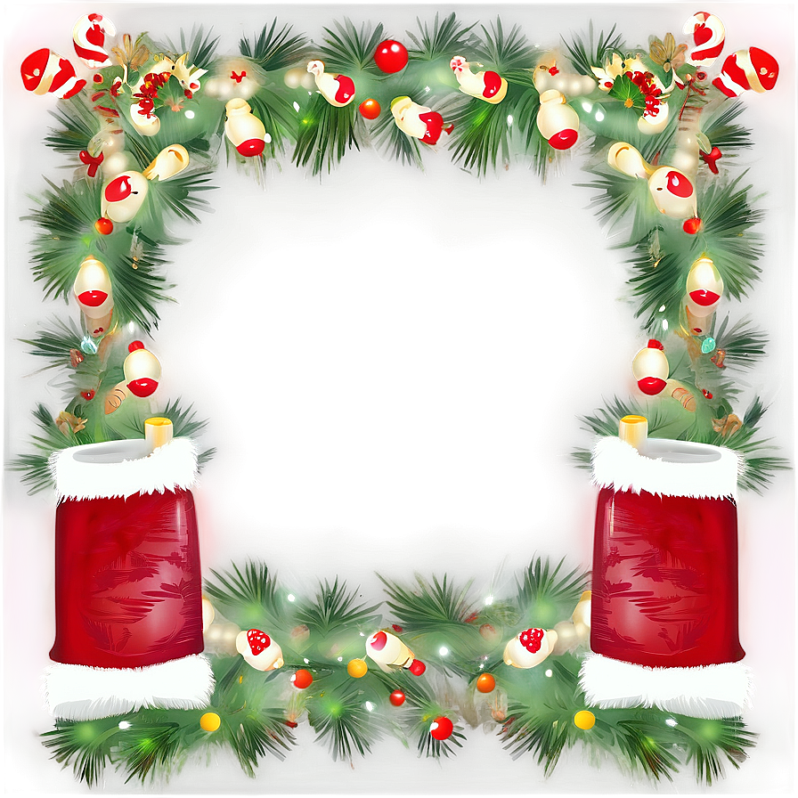 Festive Fireplace Mantel Decor Png Pub